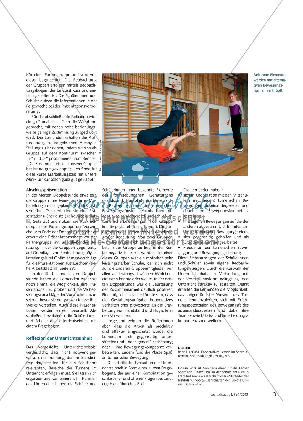 Flugrolle und Handstand in einer Mini-Turnkür Preview 4