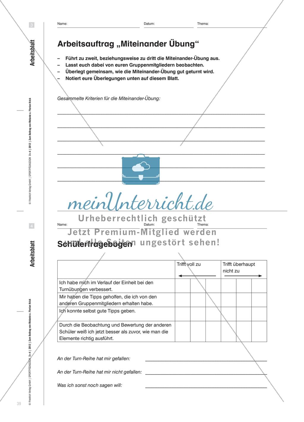 Verbessern der eigenen Turnfähigkeiten durch Feedback Preview 6
