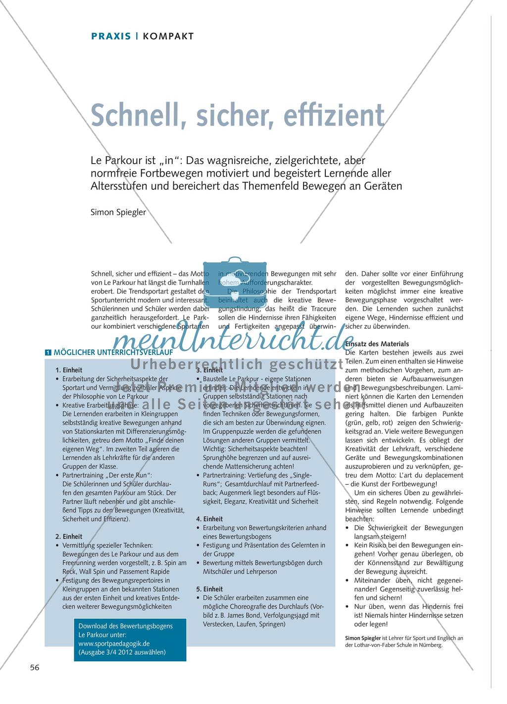 Bewegen an Geräten in der Sportart