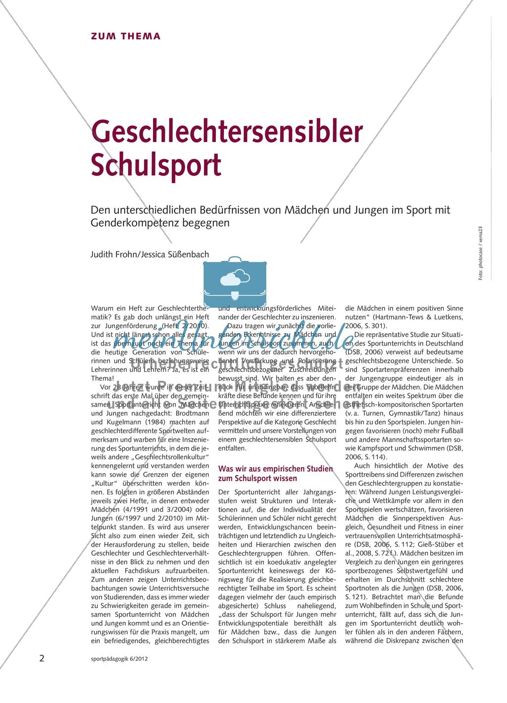 Geschlechtersensibler Schulsport Preview 1