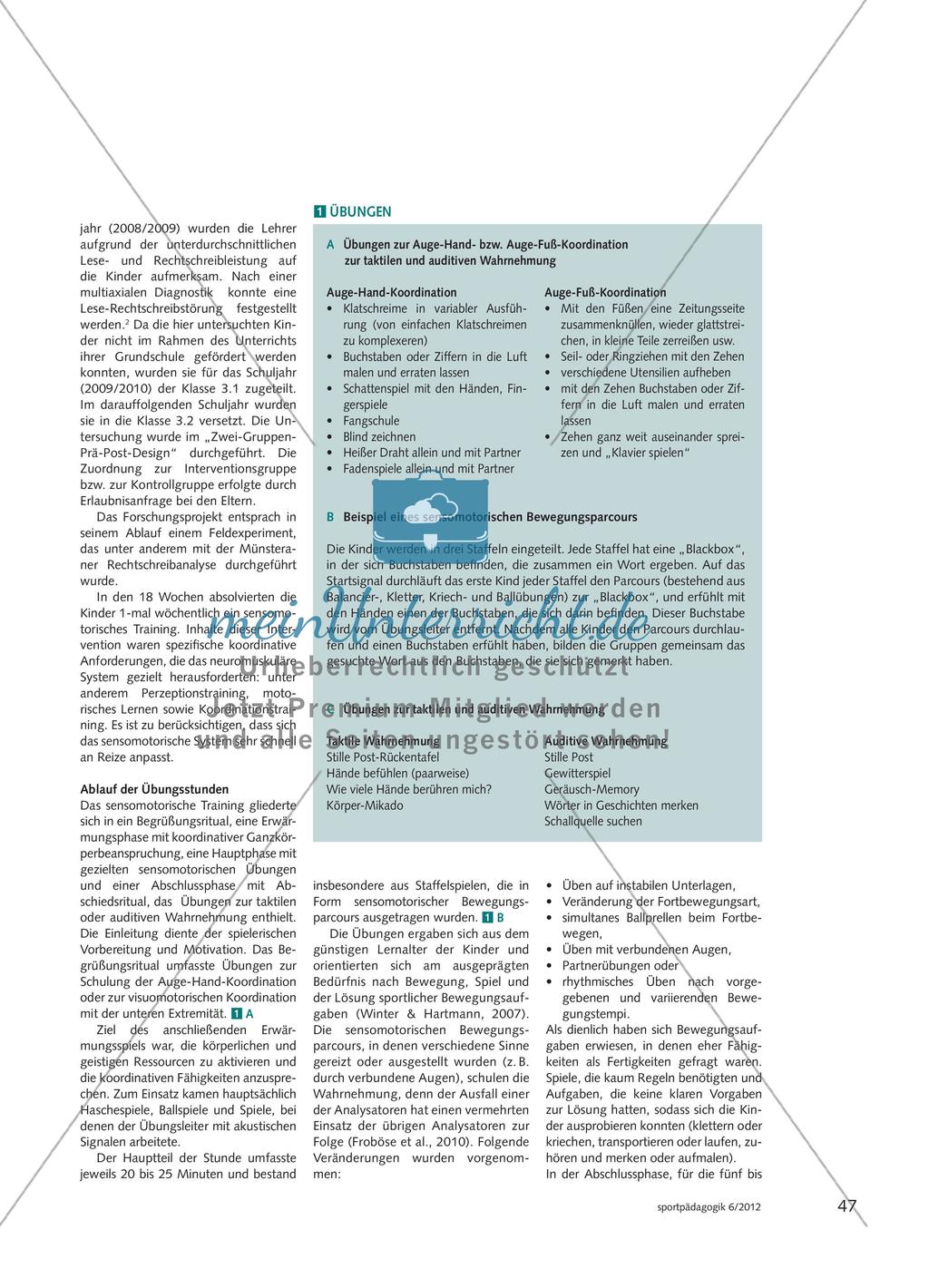 Mehr Bewegung gegen LRS? Preview 2