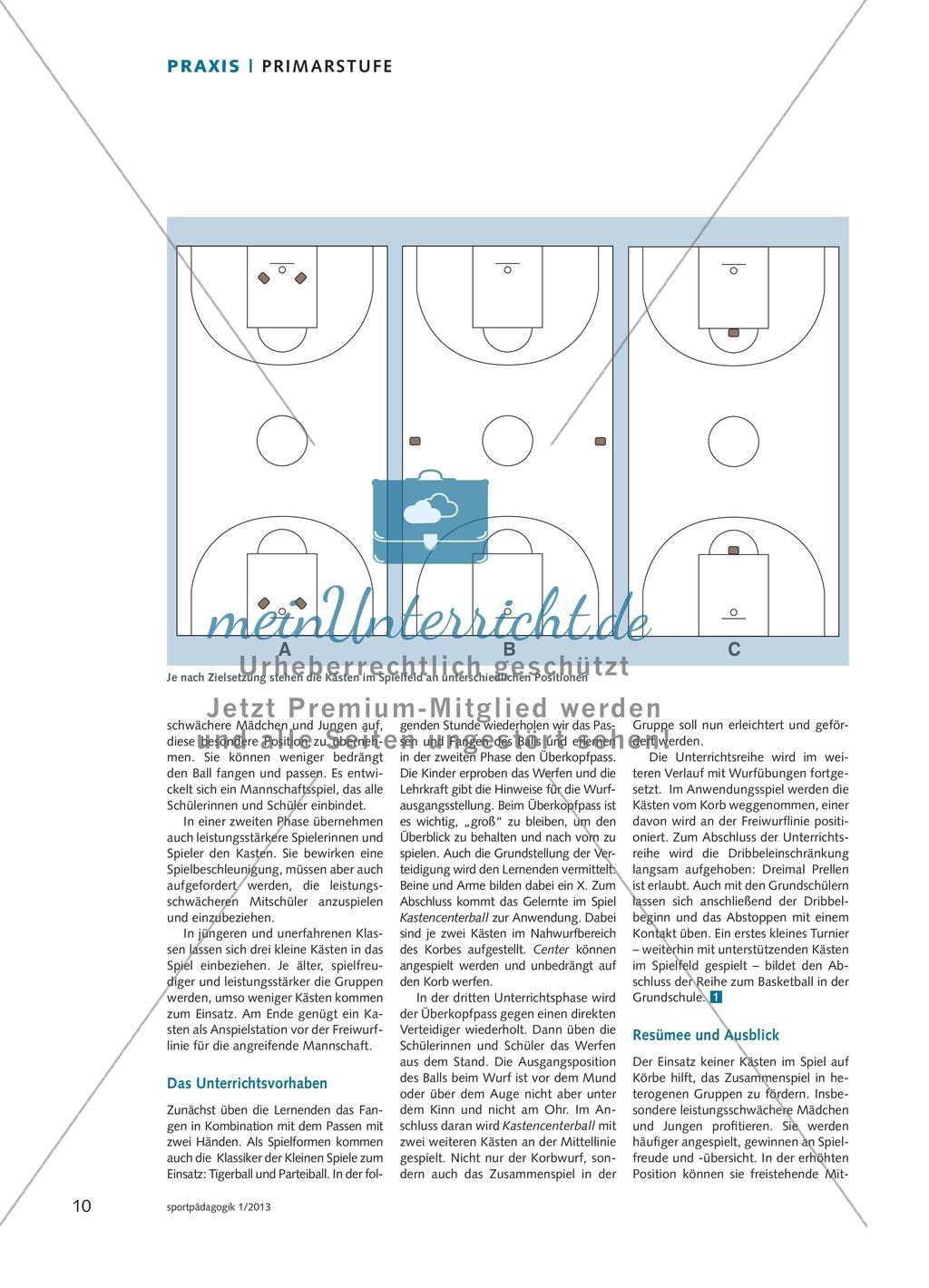 Basketball im Sportunterricht der Grundschule Preview 3