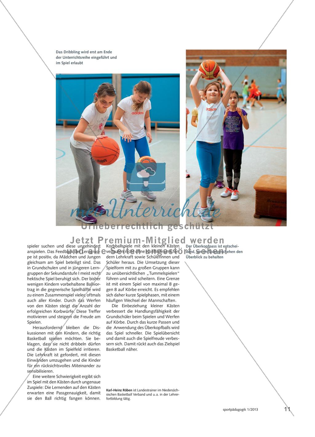 Basketball im Sportunterricht der Grundschule Preview 4