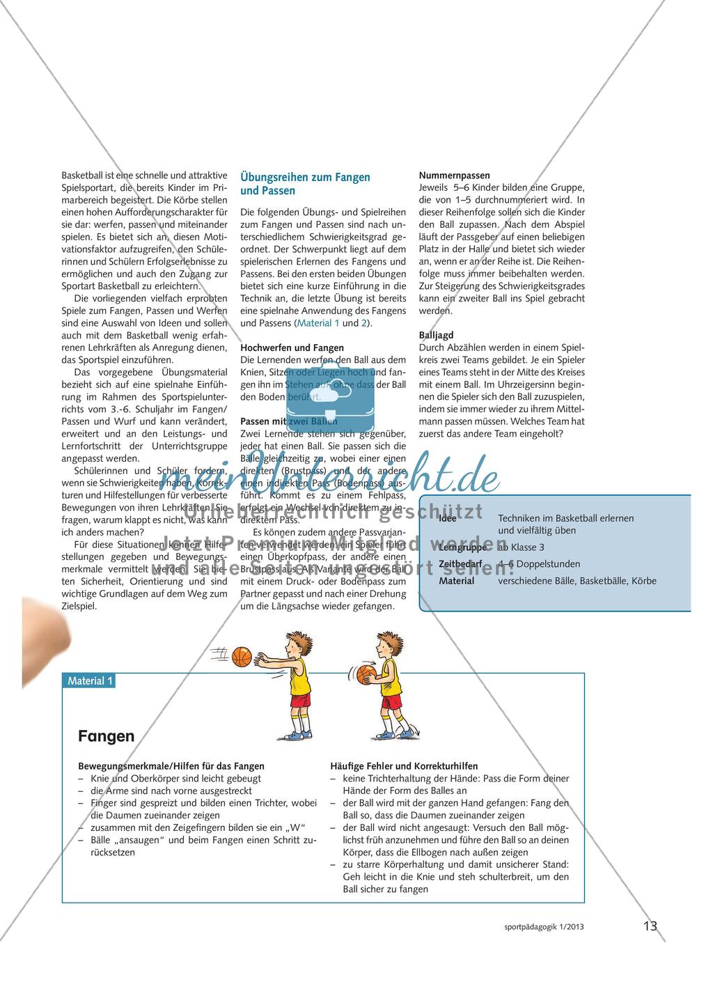 Übungsreihen zu den Techniken