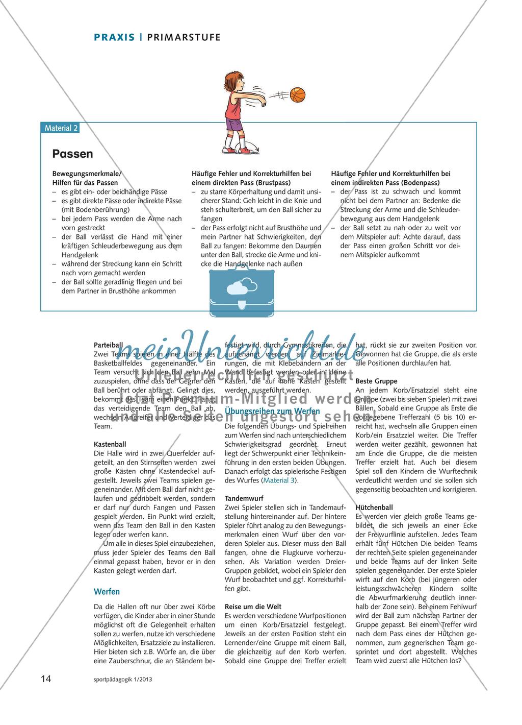 Übungsreihen zu den Techniken