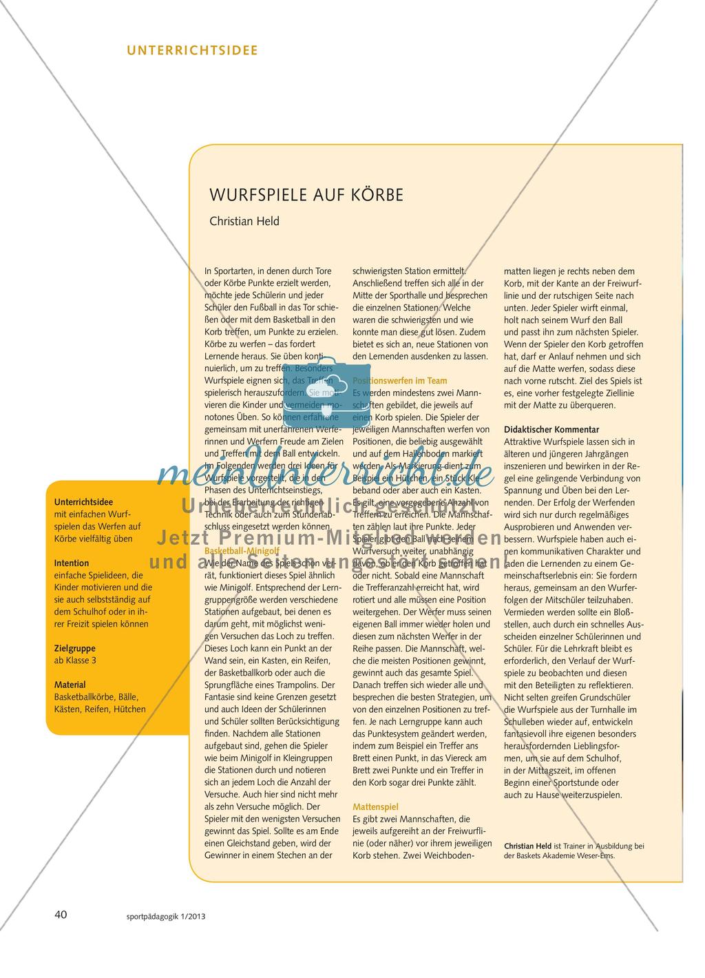 Einfache Wurfspiele auf Körbe als Anregung Preview 1