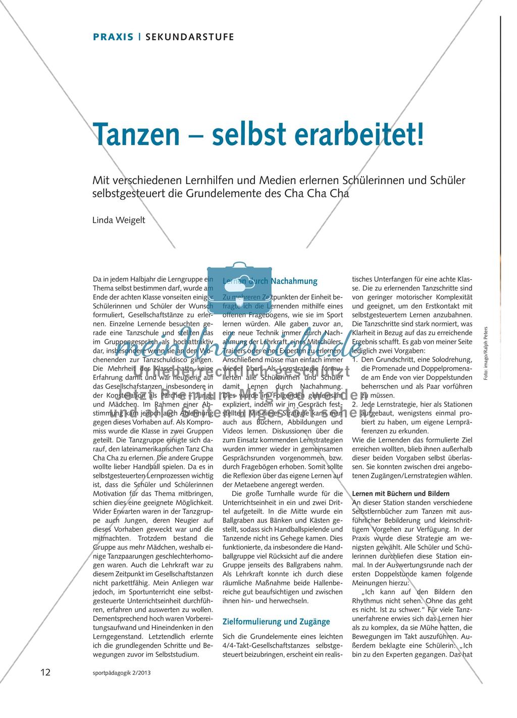 Tanzen – selbst erarbeitet! Preview 1