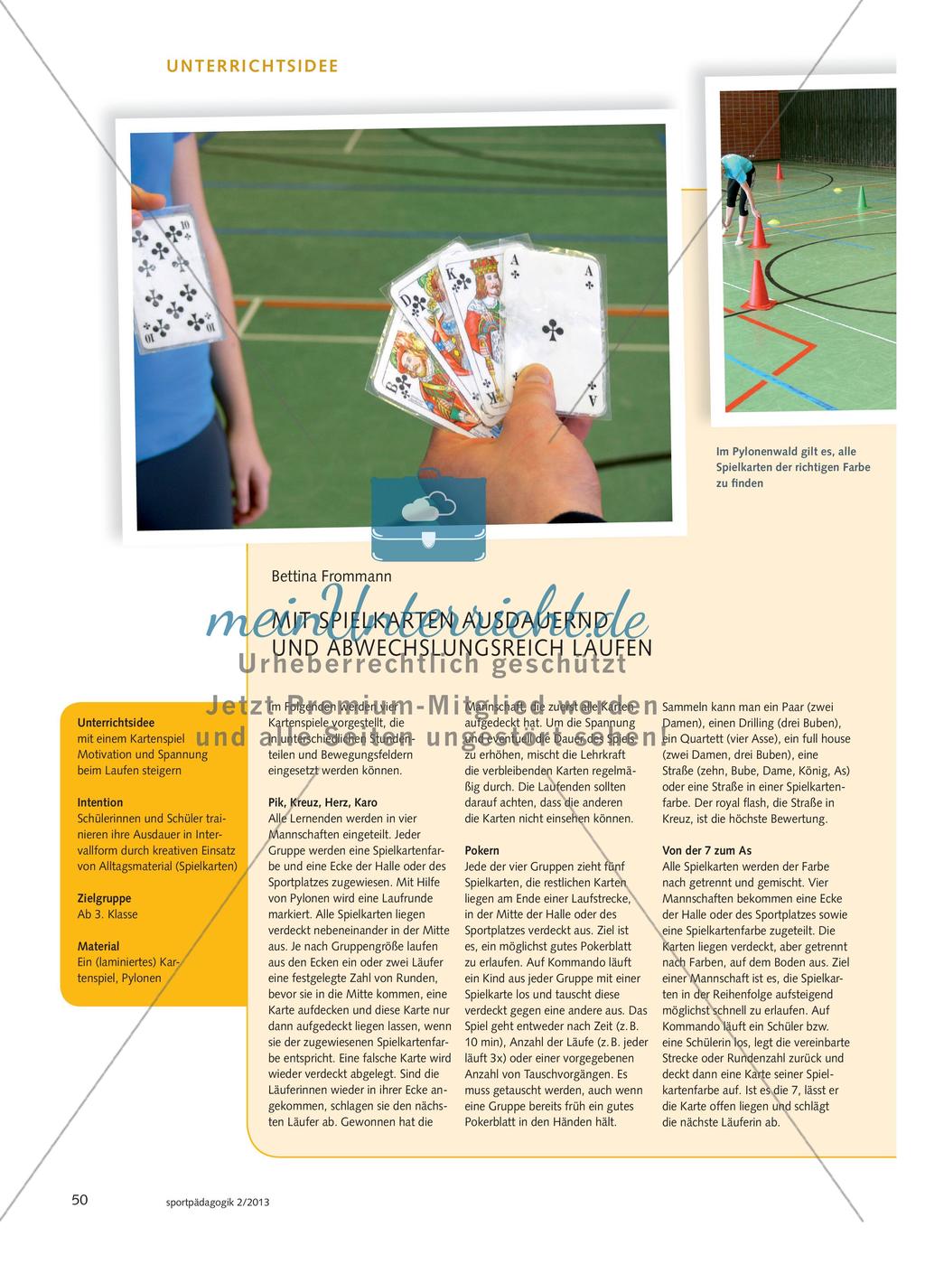 Mit Spielkarten ausdauernd und abwechslungsreich laufen Preview 1