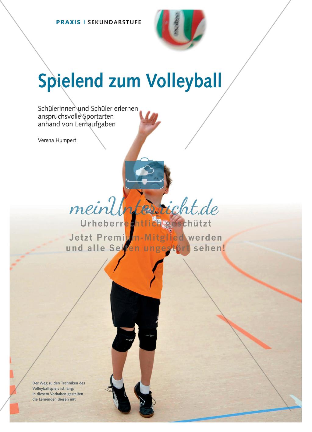 Eigenständiges Erarbeiten des Rückschlagspiels Volleyball Preview 1