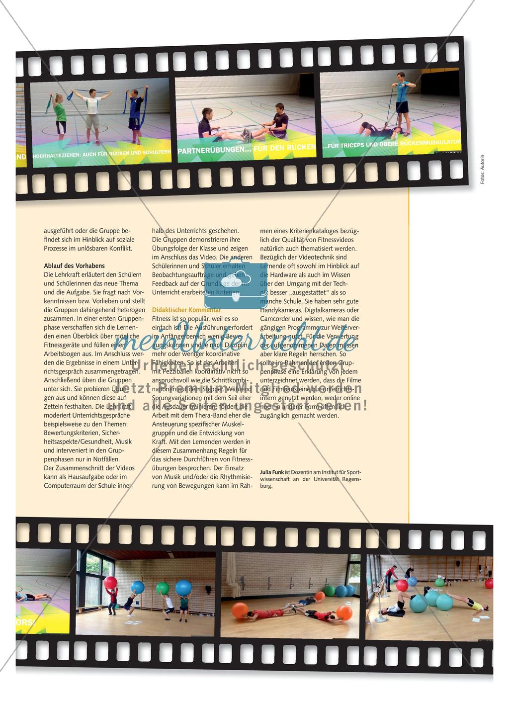 Auseinandersetzung mit dem Thema Fitness durch die Erarbeitung eines Fitnessvideos Preview 2