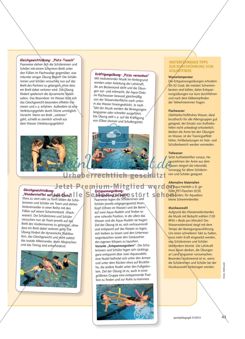 Aquafitness – eine Alternative für den Schwimmunterricht Preview 2