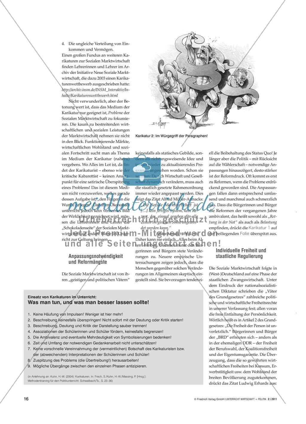 Anspruch und Wirklichkeit der Sozialen Marktwirtschaft im Spiegel der Karikatur Preview 2