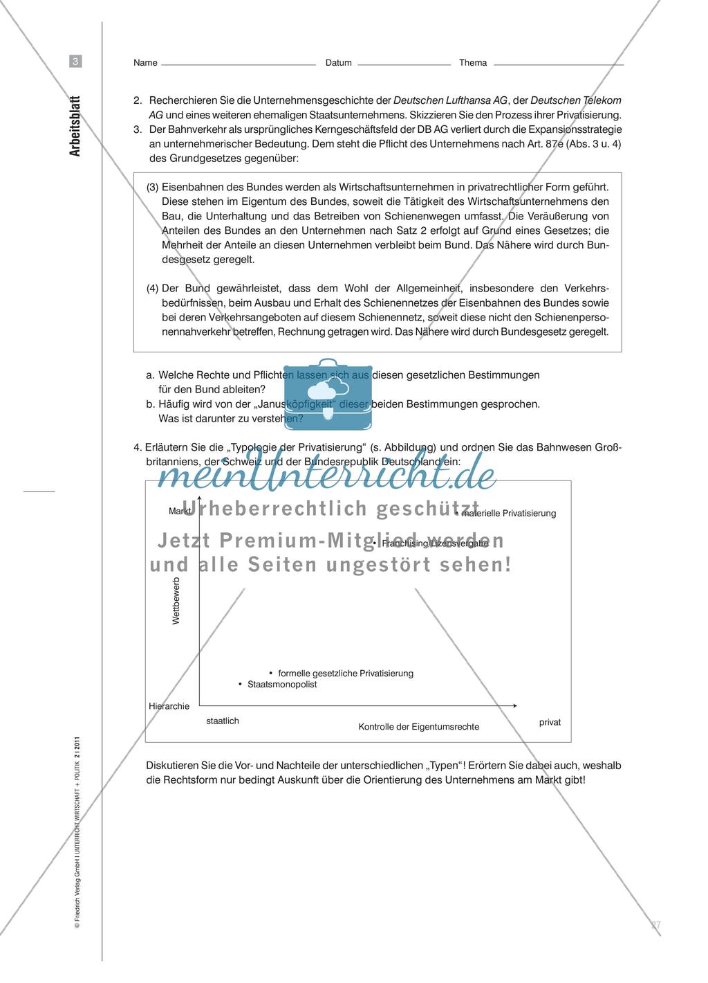 Wie sollen die Weichen für die Deutsche Bahn gestellt werden? - Pro und Contra Bahnprivatisierung Preview 5