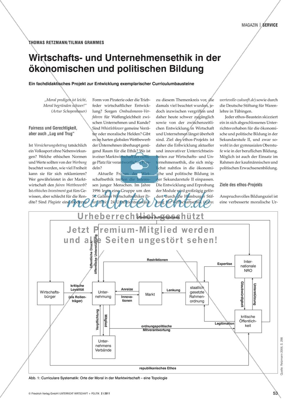 Wirtschafts- und Unternehmensethik in der ökonomischen und politischen Bildung Preview 1