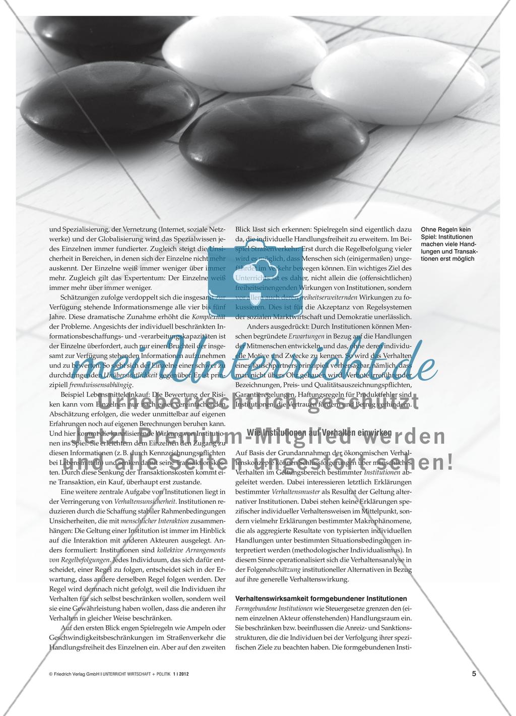 Die Spielregeln der Gesellschaft - Grundlagen der modernen Institutionentheorie Preview 2