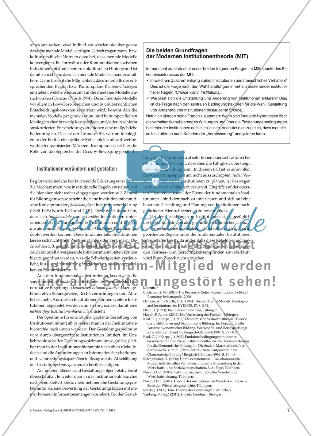 Die Spielregeln der Gesellschaft - Grundlagen der modernen Institutionentheorie Preview 4