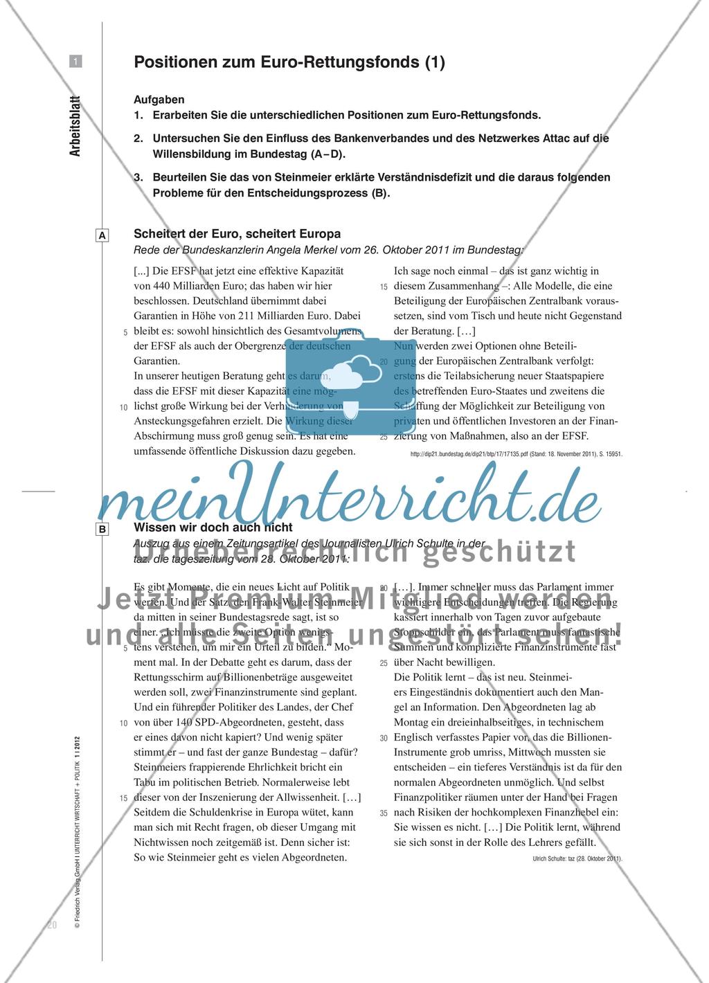 Machtverlust parlamentarischer Institutionen? - Die Rolle nichtstaatlicher Akteure in der Eurokrise Preview 3