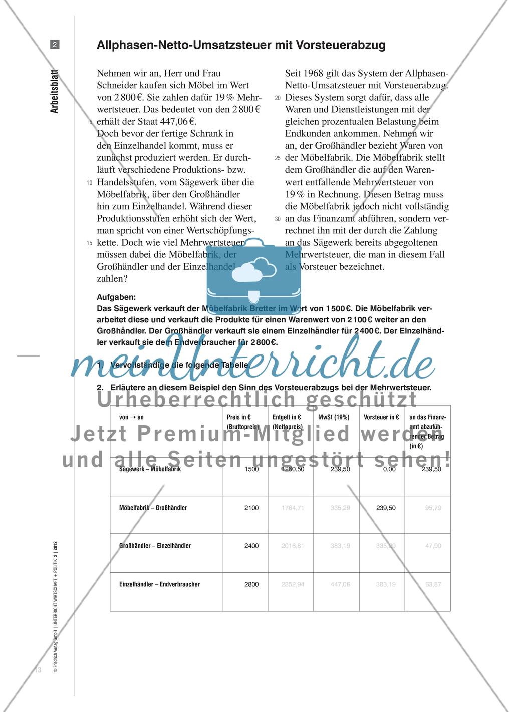 Das Mysterium des Kassenbons - Die Mehrwertsteuer im Unterricht der Jahrgangsstufe 8 Preview 4