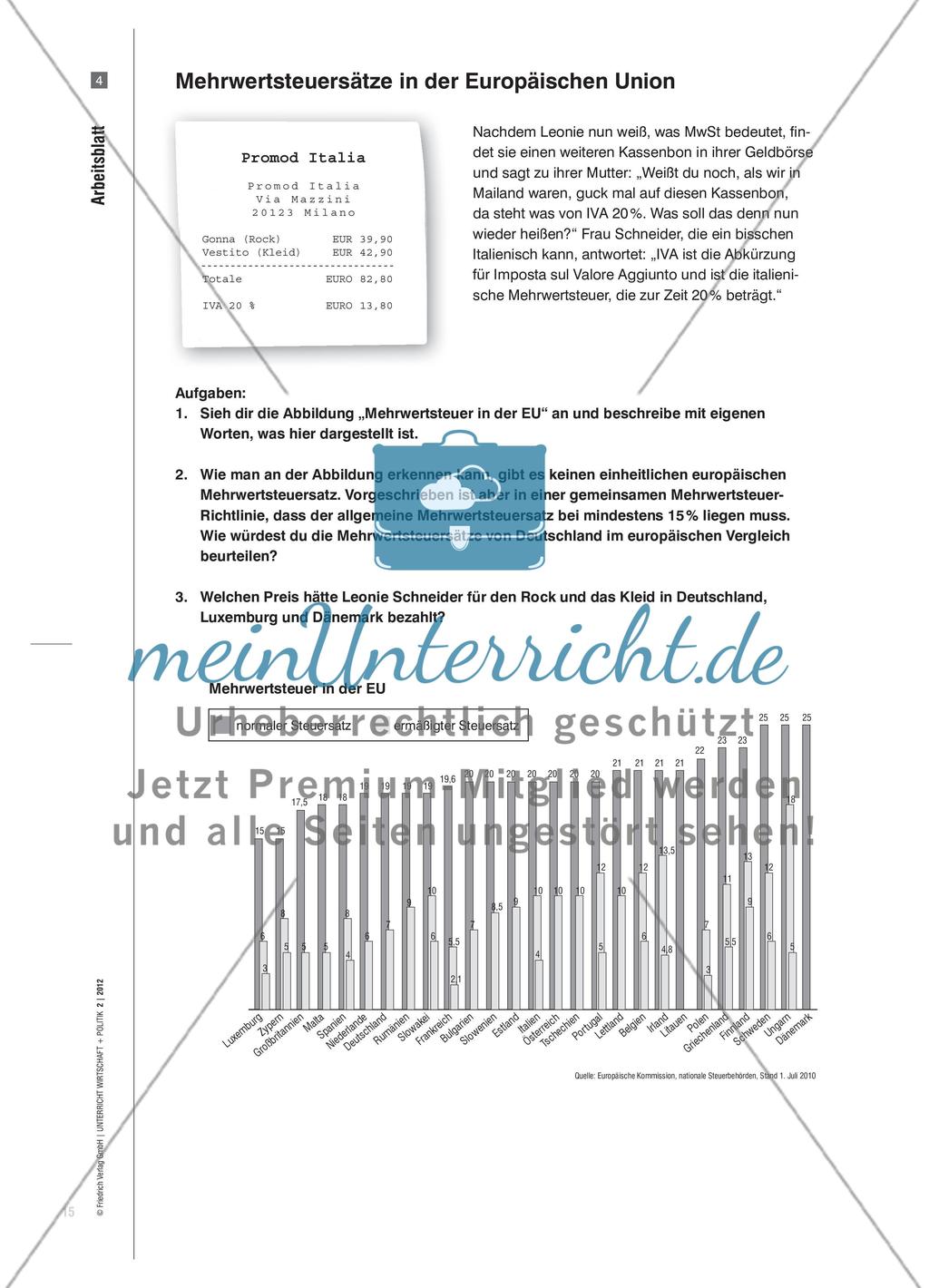 Das Mysterium des Kassenbons - Die Mehrwertsteuer im Unterricht der Jahrgangsstufe 8 Preview 6