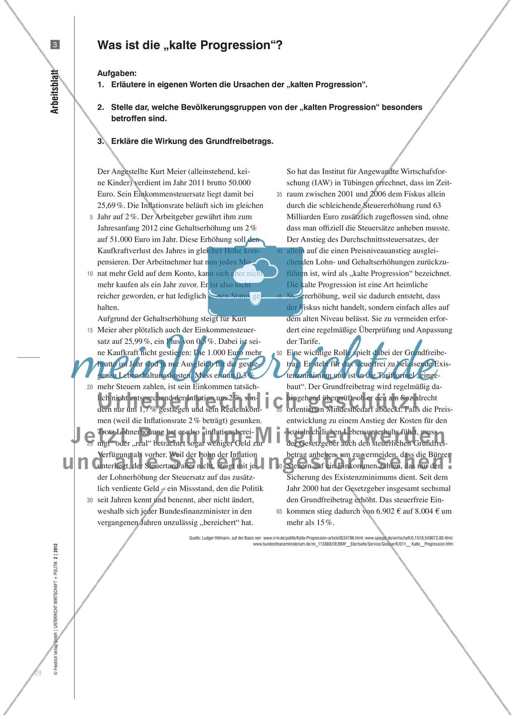 Ist unsere Einkommensteuer fair? - Eine Wirtschaftsnachricht wird entschlüsselt Preview 6