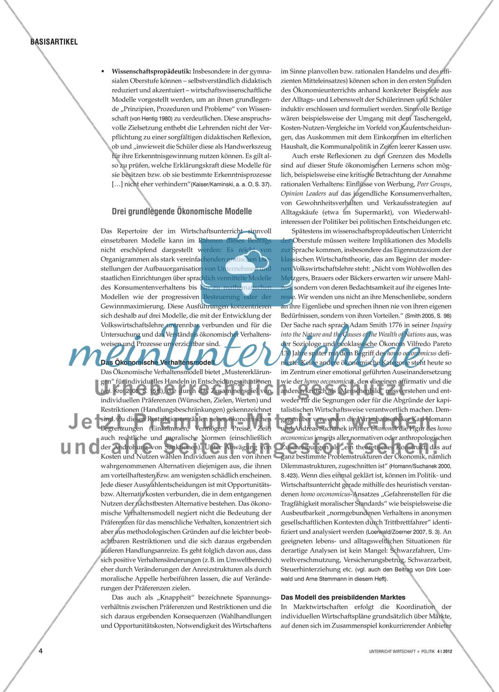 Wirtschaft und Politk analysieren - Fachspezifische Erkenntnisweisen im Unterricht Preview 3