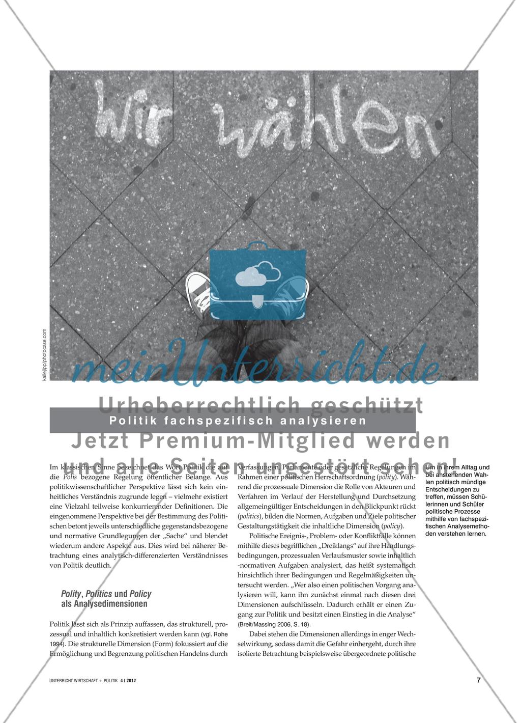 Wirtschaft und Politk analysieren - Fachspezifische Erkenntnisweisen im Unterricht Preview 6