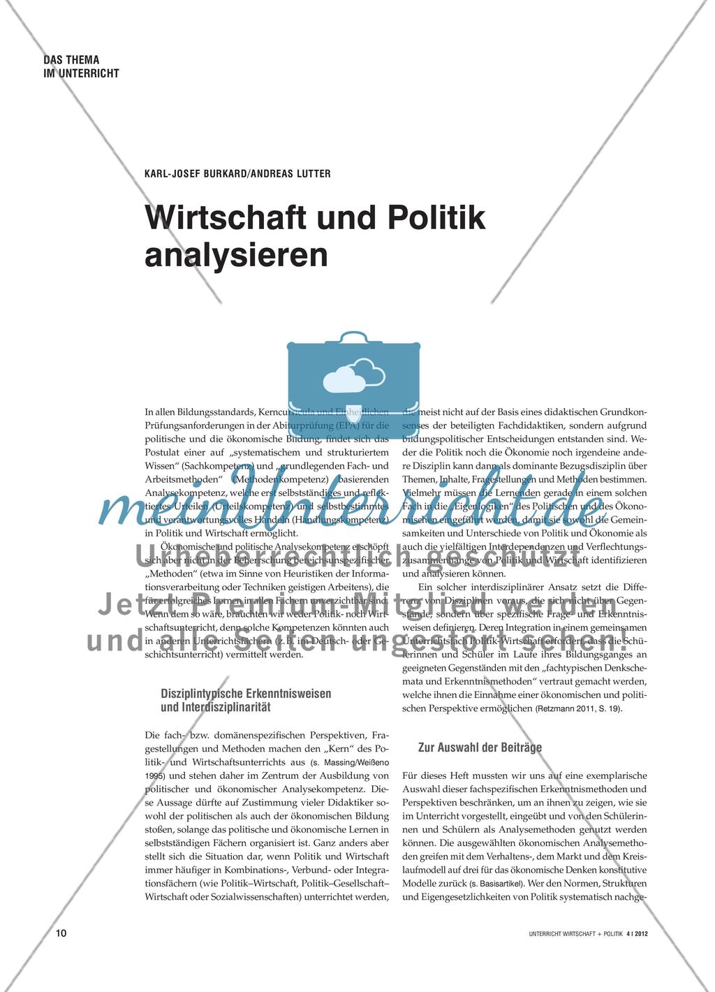 Wirtschaft und Politk analysieren Preview 1