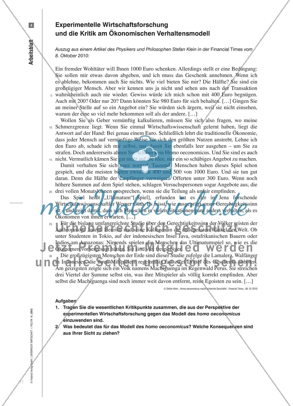 Die Ökonomische Verhaltenstheorie als „Suchanweisung“ Preview 6