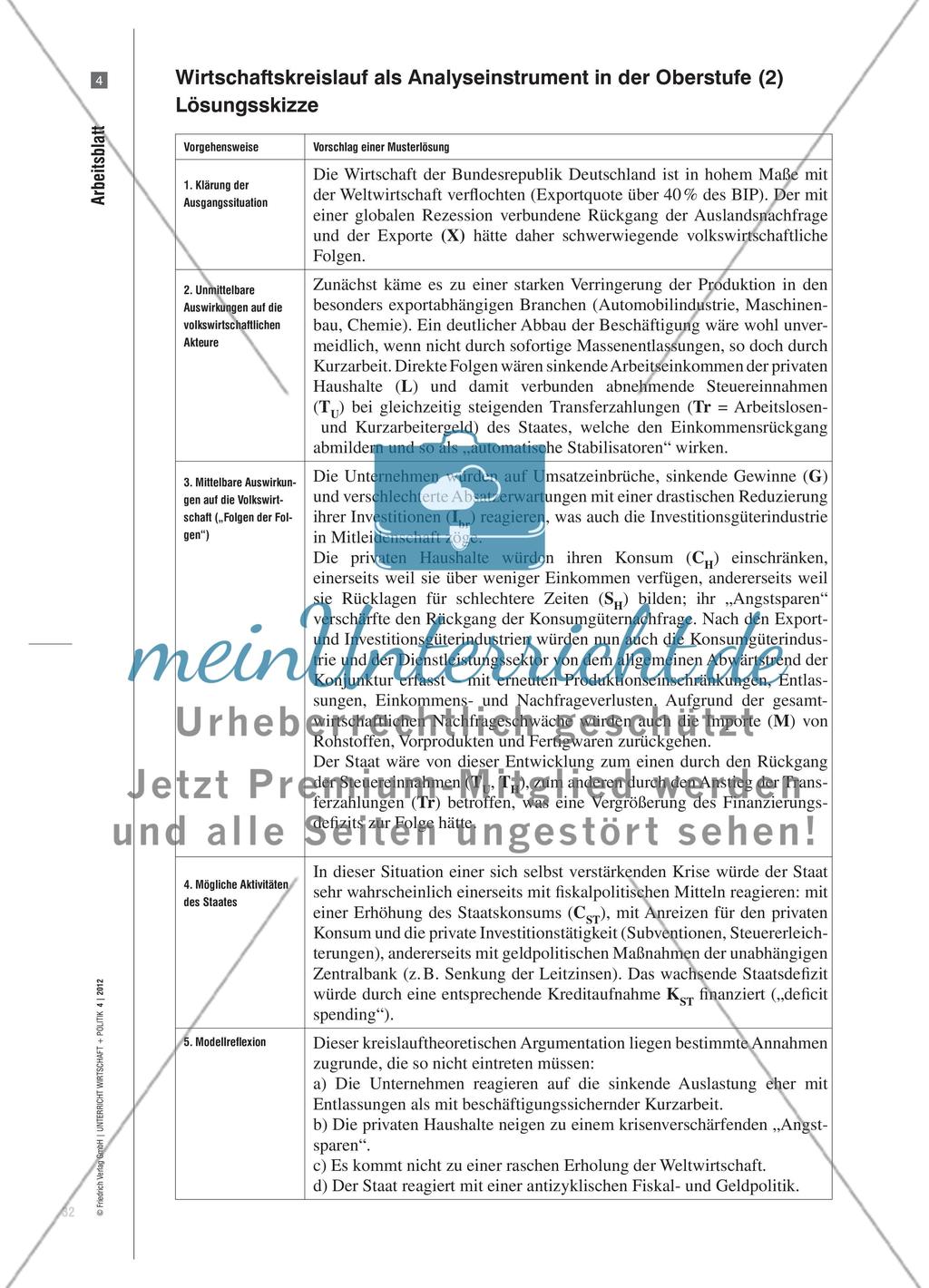 In Kreislaufzusammenhängen denken - Einführung des Wirtschaftskreislaufs als Analyseinstrument Preview 7