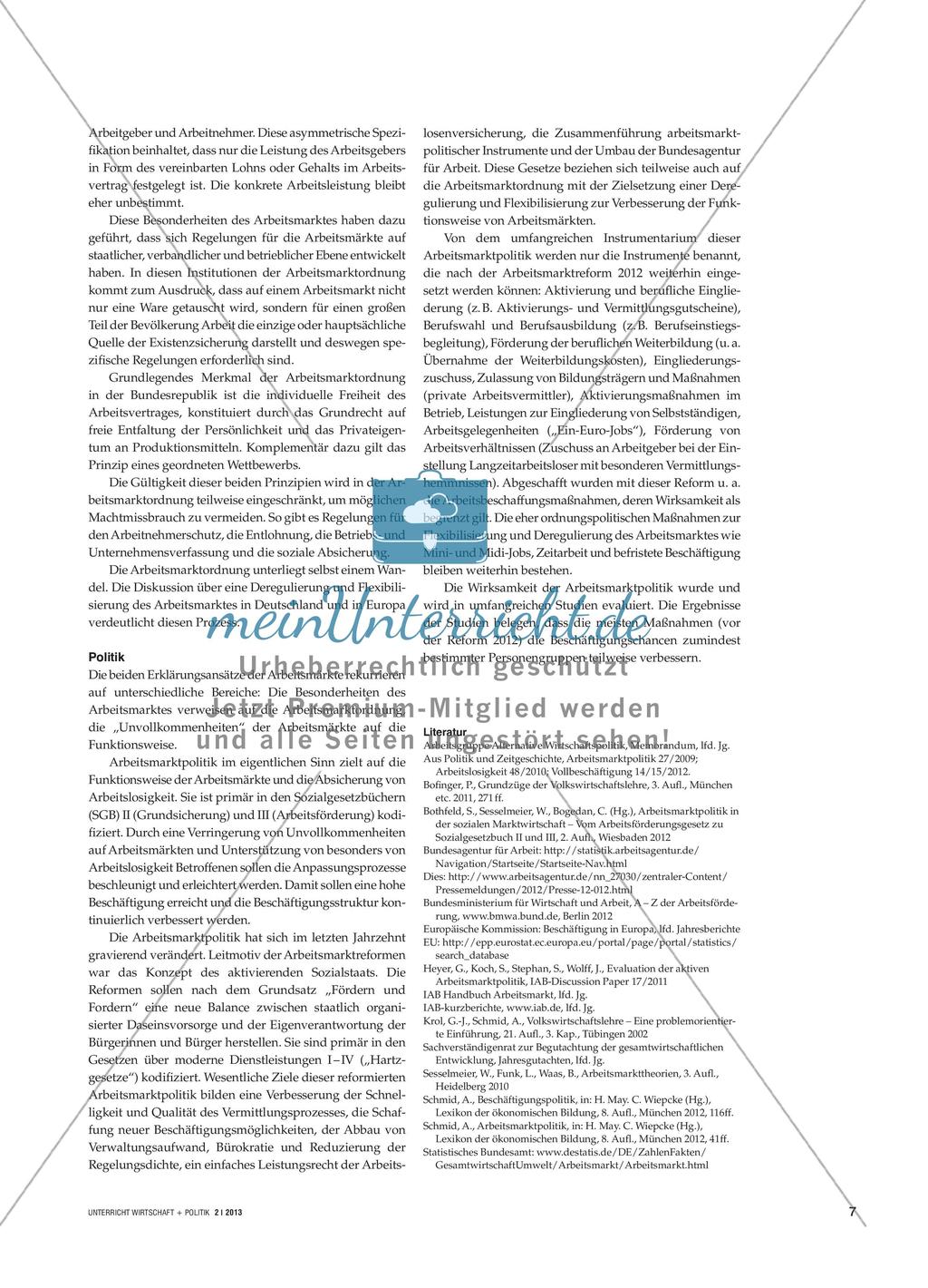 Beschäftigung und Arbeitsmarkt - Empirie, Theorie, Politik Preview 6