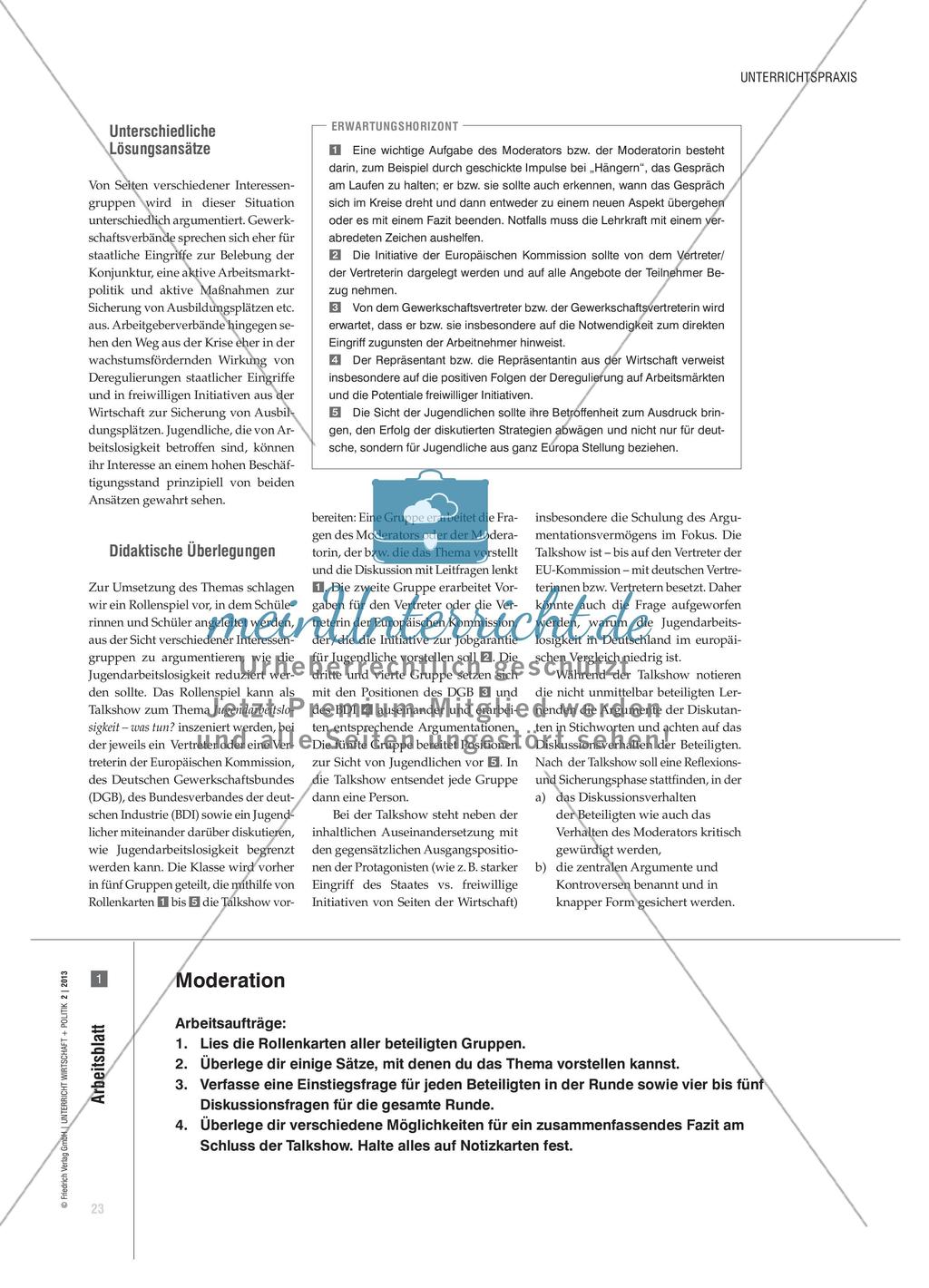 Jugend ohne Arbeit - Eine Talkshow zur Jugendarbeitslosigkeit in Europa Preview 2