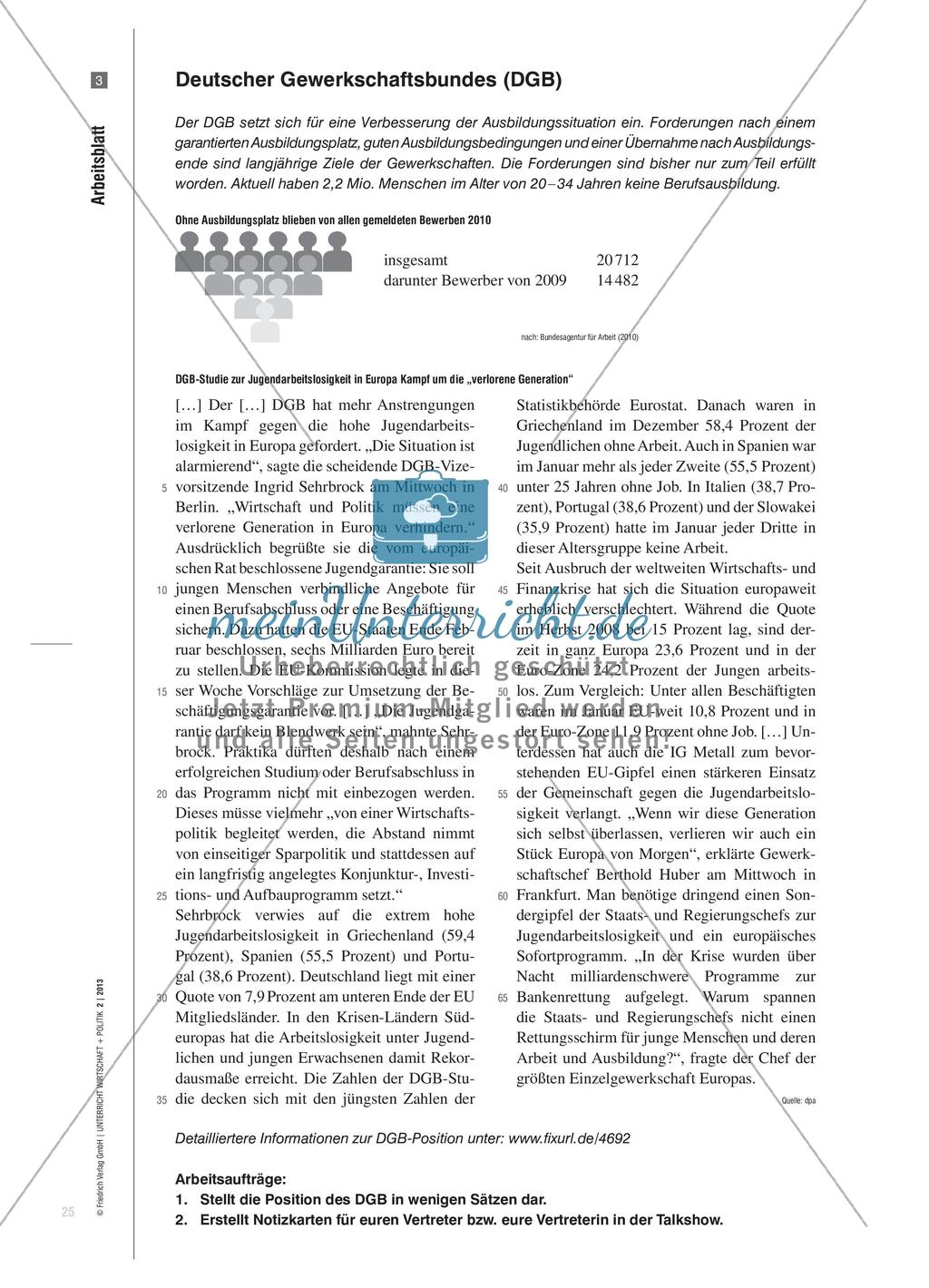 Jugend ohne Arbeit - Eine Talkshow zur Jugendarbeitslosigkeit in Europa Preview 4
