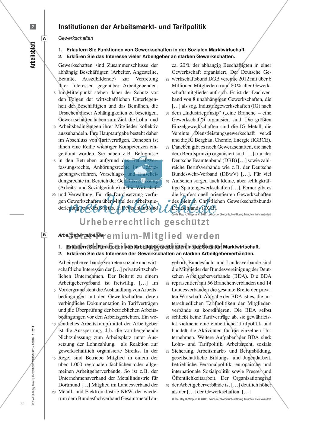 Institutionen der Arbeitsmarkt- und Tarifpolitik - Die Insider-Outsider-Problematik und die Legitimität der Tarifparteien Preview 4