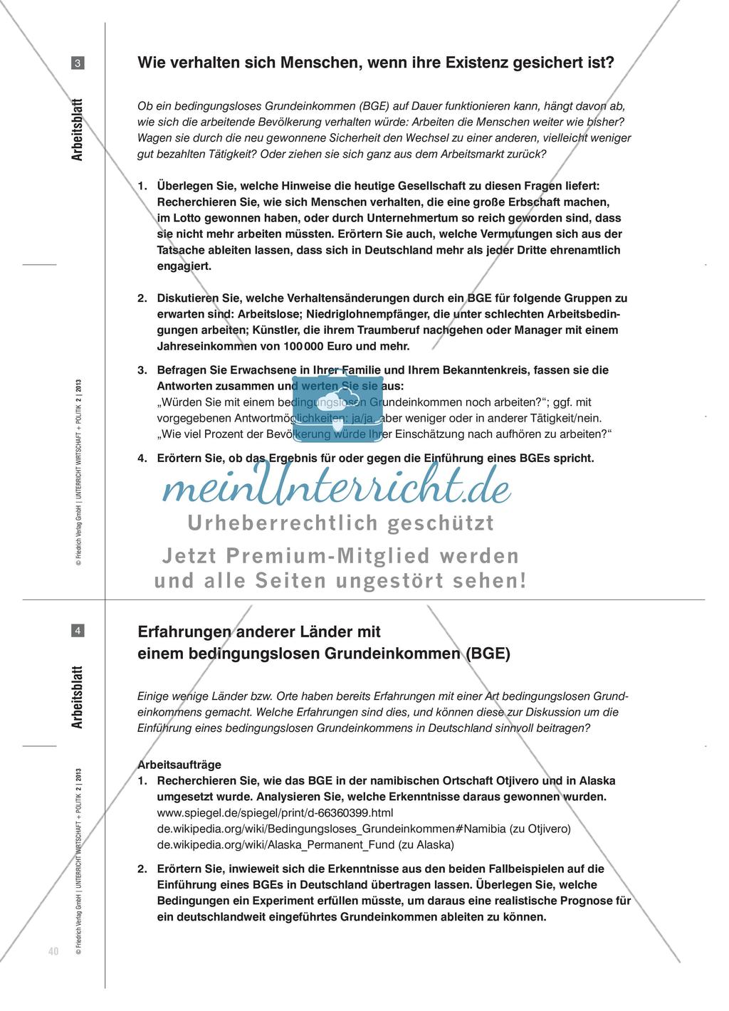 Eine tragfähige Alternative? - Pro-Kontra-Debatte zum bedingungslosen Grundeinkommen Preview 5