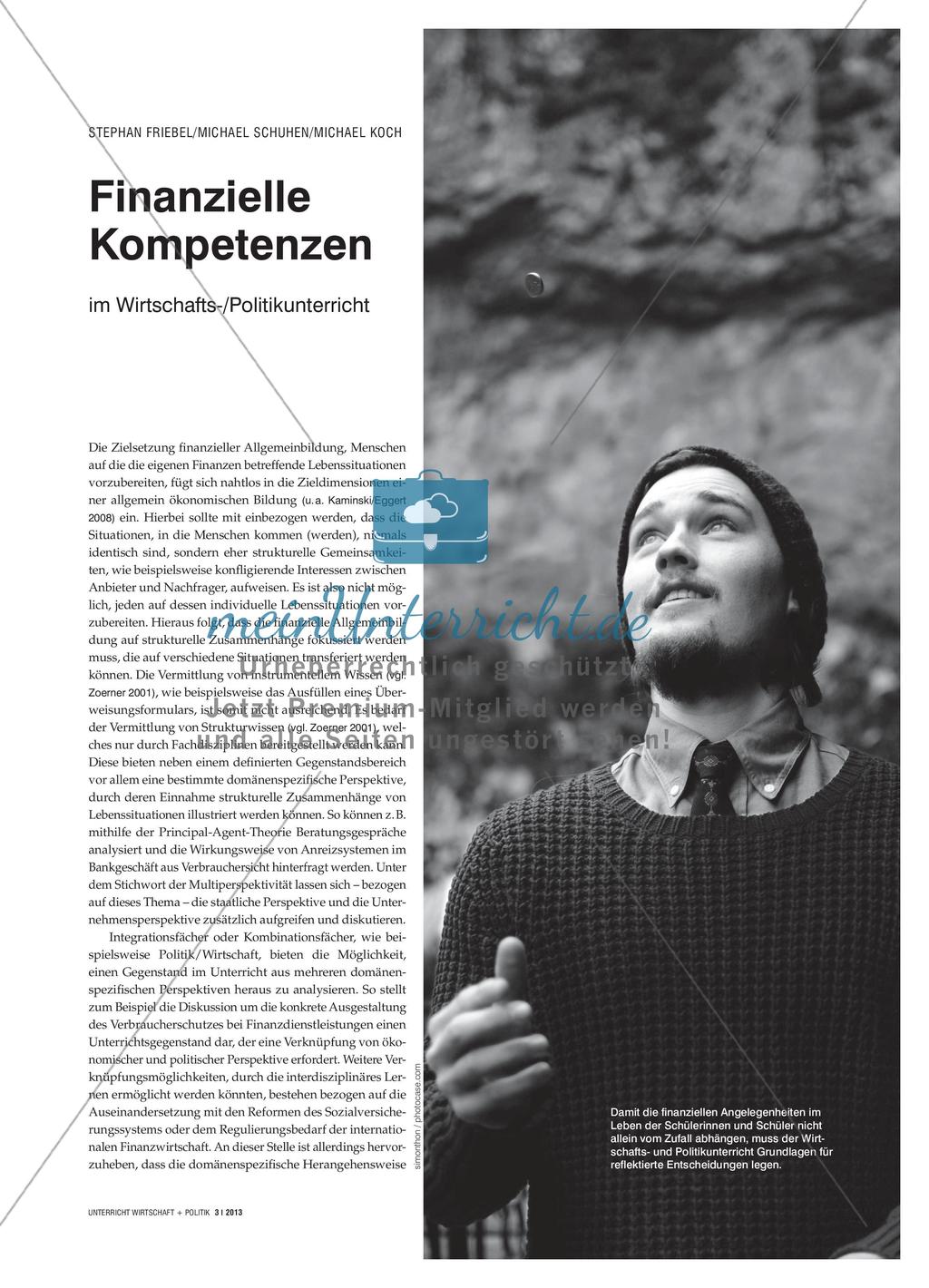 Finanzielle Kompetenzen - im Wirtschafts-/Politikunterricht Preview 1