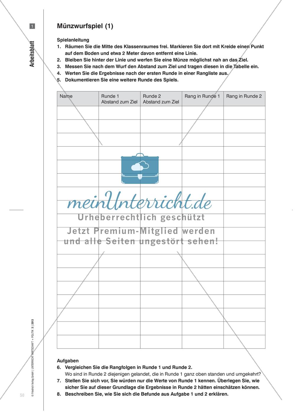 Anlegerverhalten am Finanzmarkt - Erkenntnisse der experimentellen Wirtschaftsforschung im Unterricht Preview 5