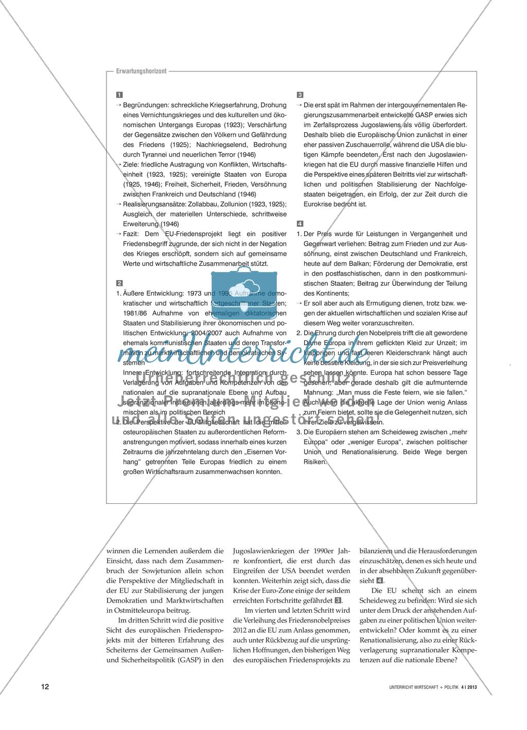 Friedensprojekt Europa - Anspruch, Wirklichkeit, Bilanz und Ausblick Preview 3