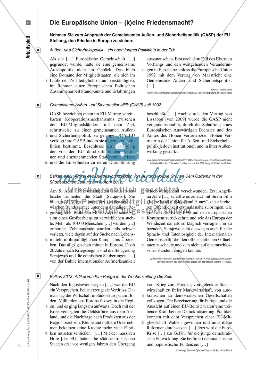 Friedensprojekt Europa - Anspruch, Wirklichkeit, Bilanz und Ausblick Preview 7