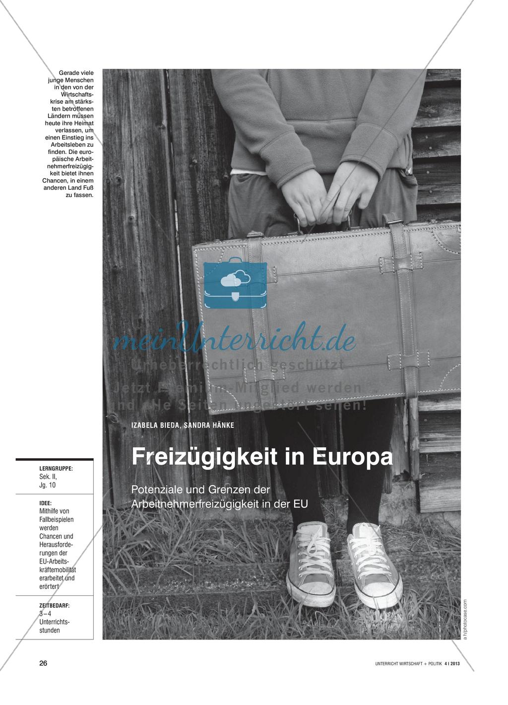 Freizügigkeit in Europa - Potenziale und Grenzen der Arbeitnehmerfreizügigkeit in der EU Preview 1