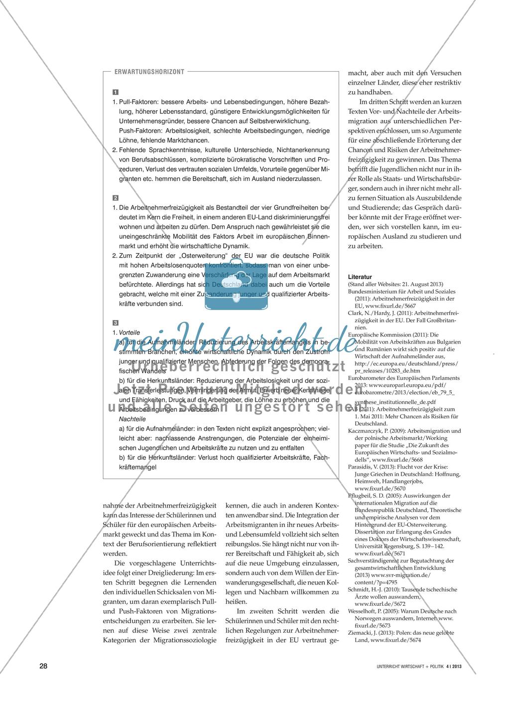 Freizügigkeit in Europa - Potenziale und Grenzen der Arbeitnehmerfreizügigkeit in der EU Preview 3