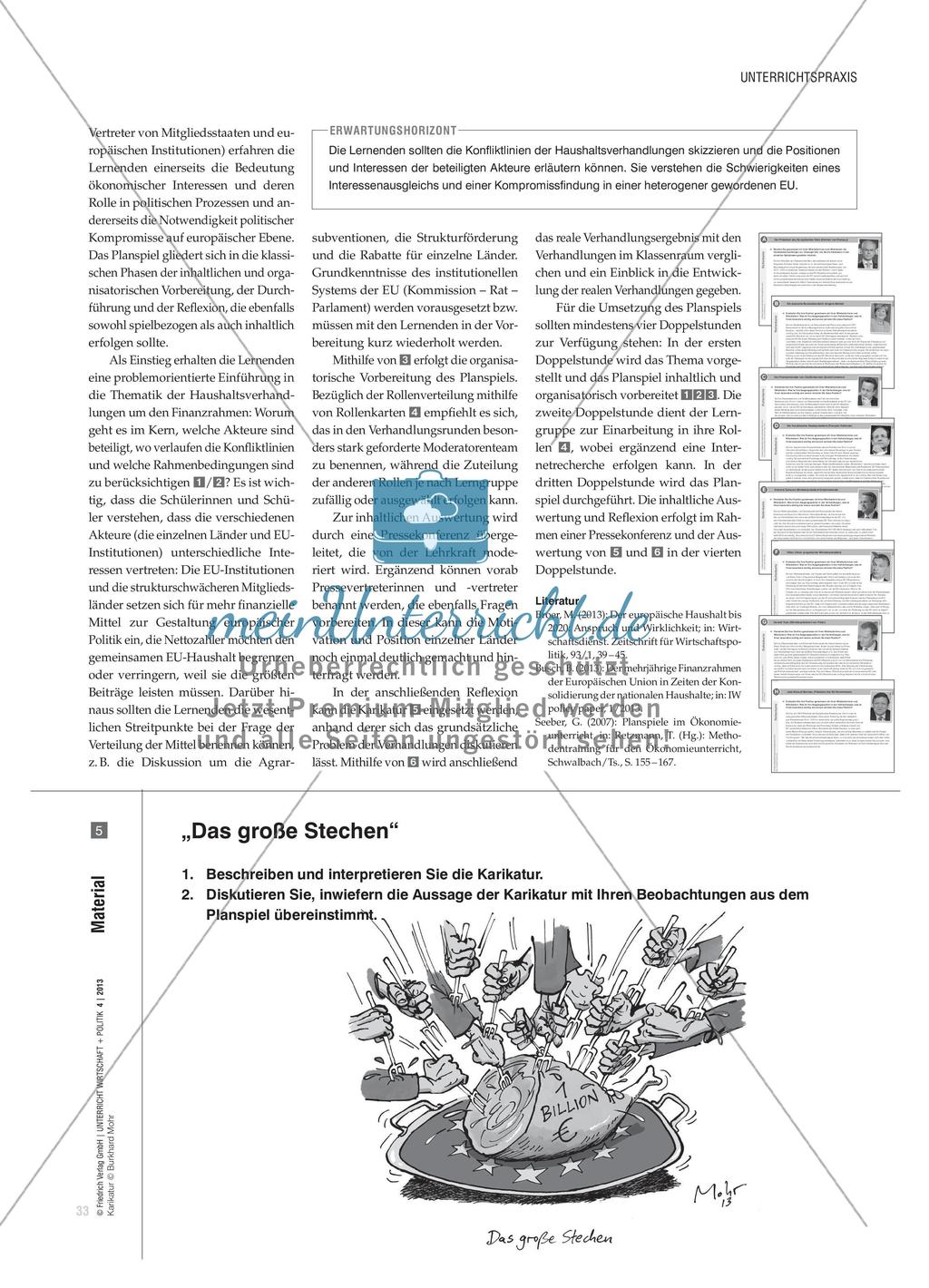 „Das bisschen Haushalt macht sich von allein“? - Ein Planspiel zum europäischen Finanzrahmen 2014 – 2020 Preview 2