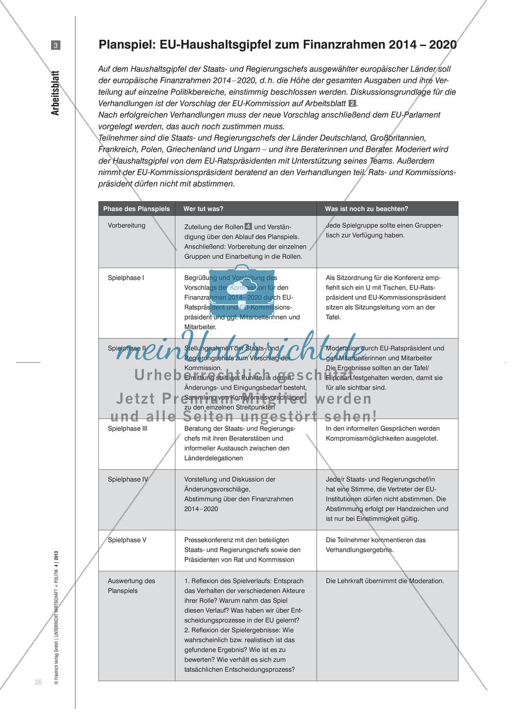 „Das bisschen Haushalt macht sich von allein“? - Ein Planspiel zum europäischen Finanzrahmen 2014 – 2020 Preview 5