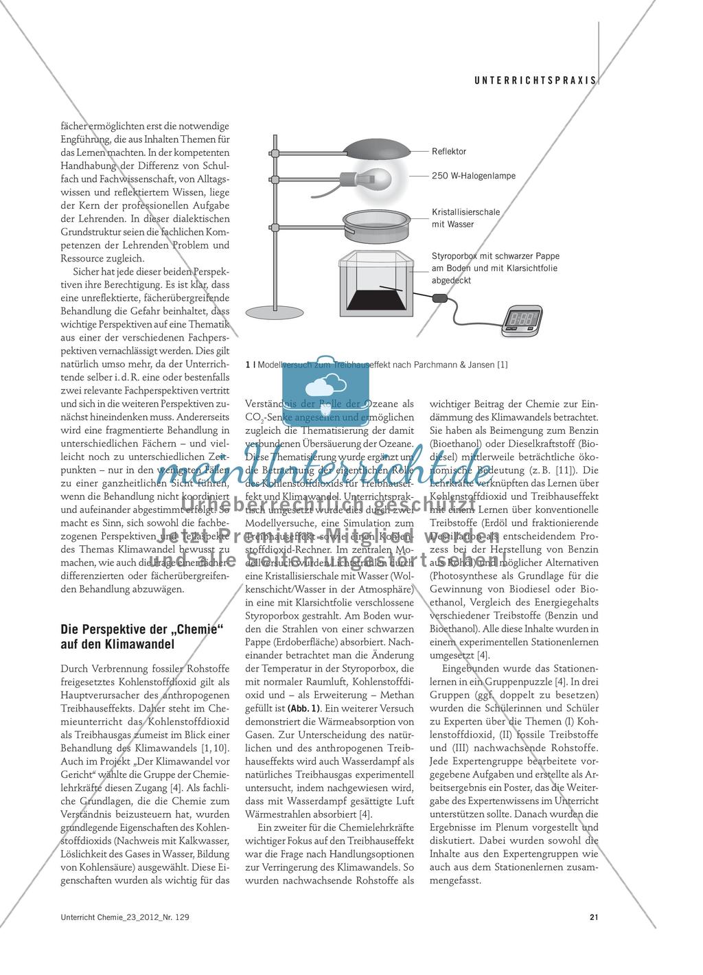 Der Klimawandel - Zwischen chemischer Sicht und fächerübergreifenden Betrachtungen Preview 2