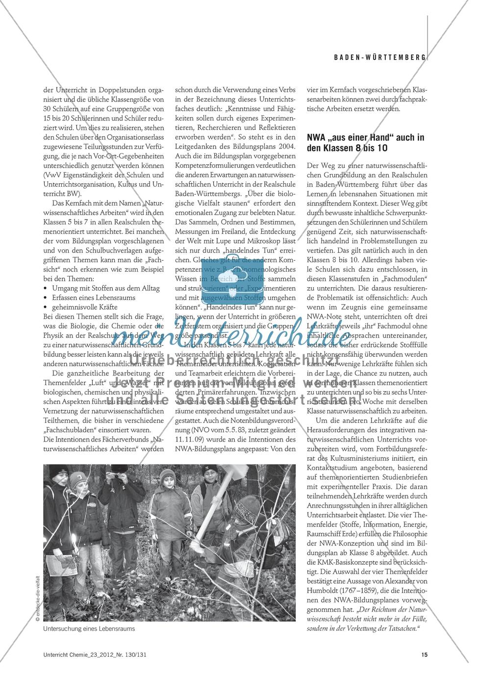 Naturwissenschaftliches Arbeiten - Ein Hauptfach in der Realschule in Baden-Württemberg Preview 2