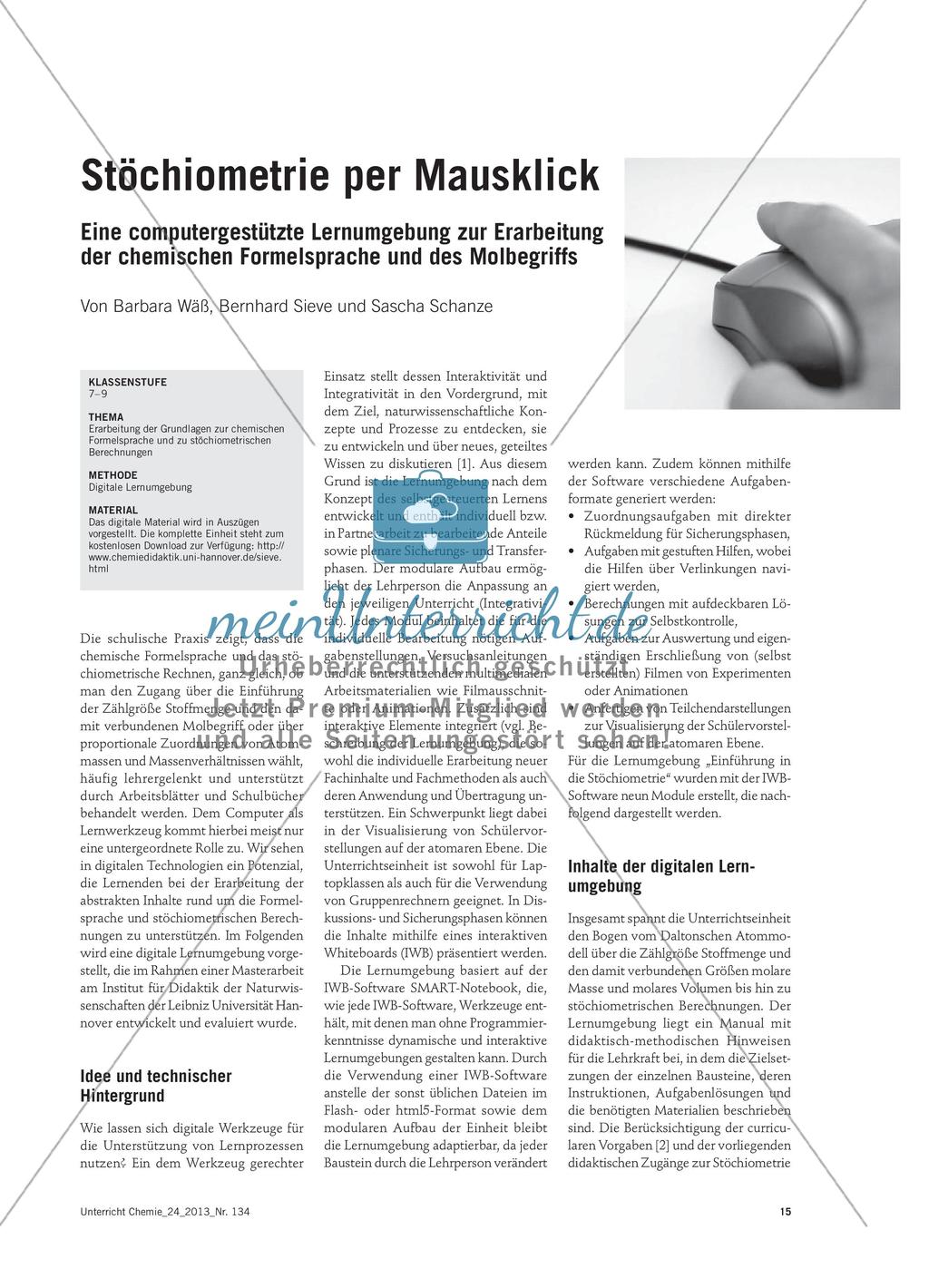 Stöchiometrie per Mausklick Preview 1