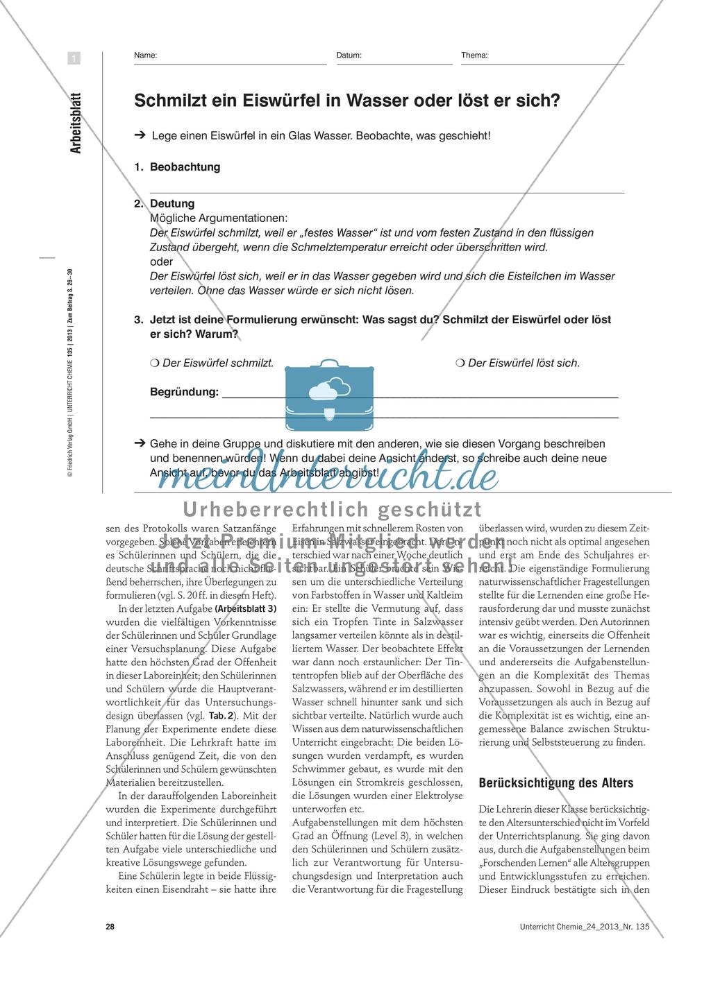 Diversität beim Forschenden Lernen - Berücksichtigung von Migration und Alter im Chemieunterricht Preview 3