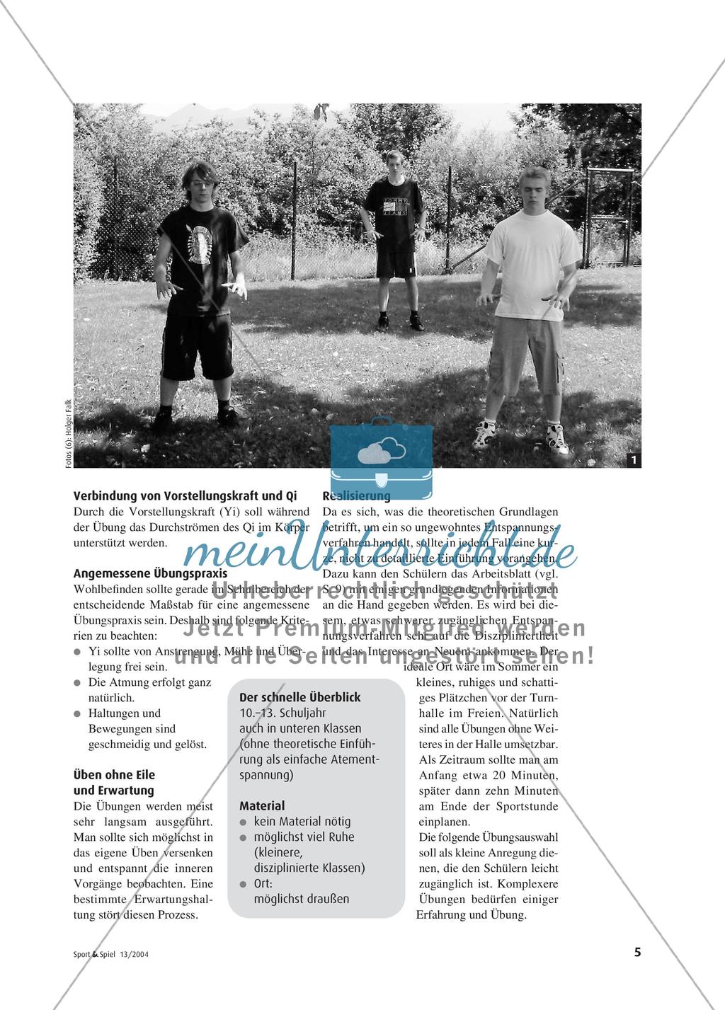 Wellness auf Chinesisch - Qigong in der Schule Preview 2