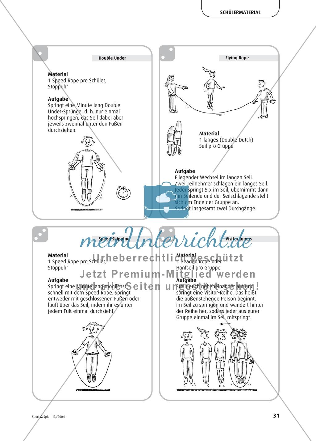 „Skip dich fit“ - Spielerische Übungsformen im Rope Skipping Preview 5