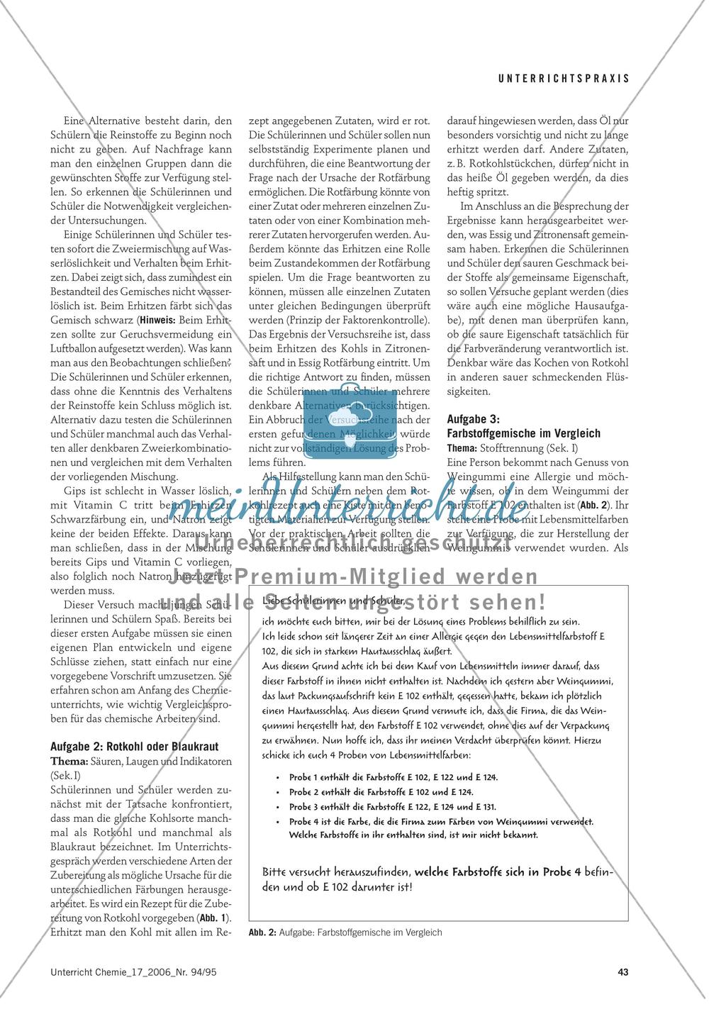 Eigene Strategien finden - Erprobte Aufgaben für den experimentellen Chemieunterricht Preview 2