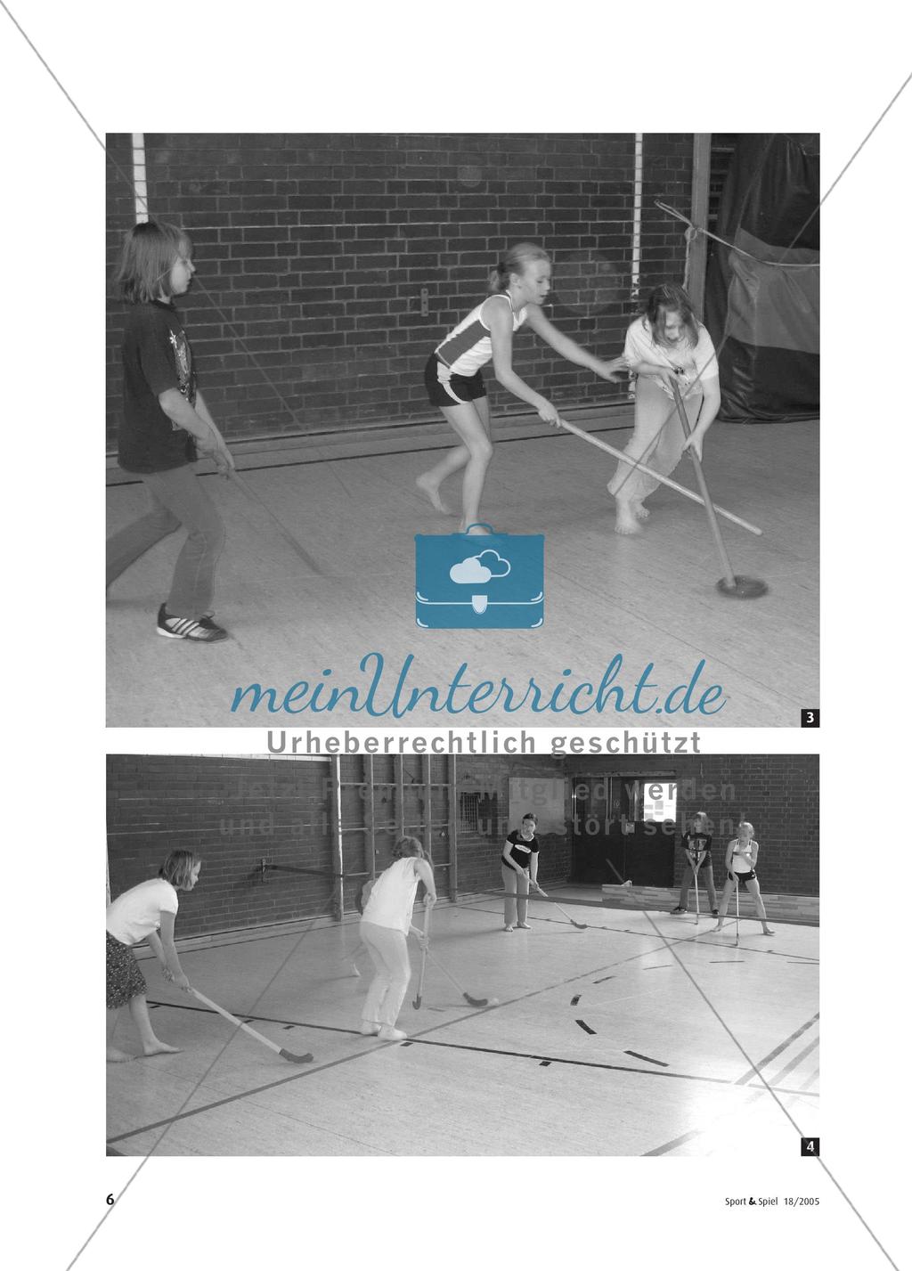 Hockey in der Grundschule - Eine spielerische Einführung in der Sporthalle Preview 3